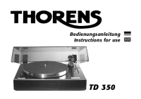 Thorens TD-350-Owners-Manual-DE 
